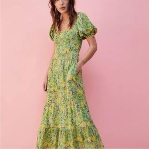 Urban Outfitters Green Floral Dress Size Medium